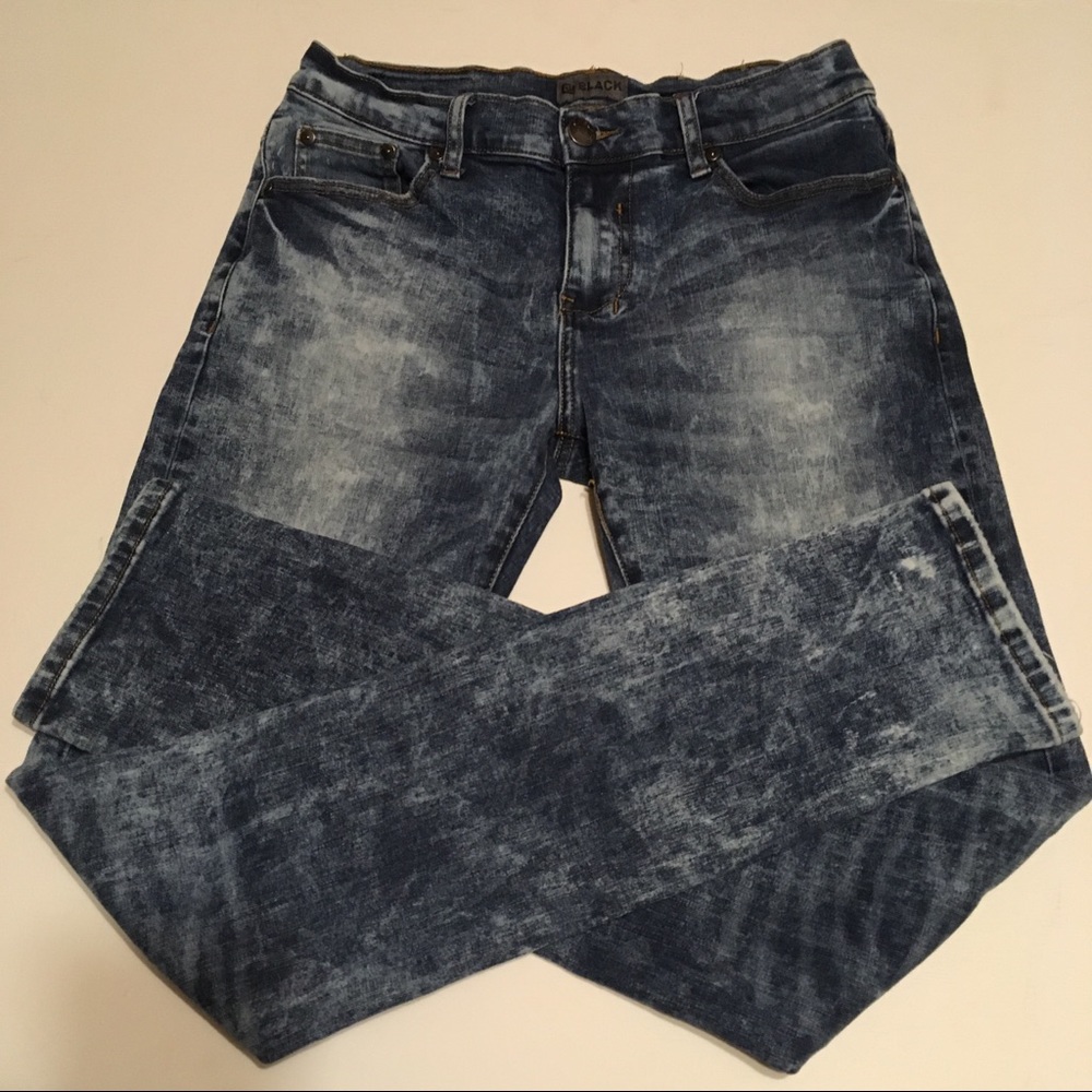 CJ Black Jeans Super Skinny Flex Blue Acid Wash - Picture 1 of 8